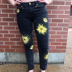 Custom Sunflower Black Calvin Klein Jeans
